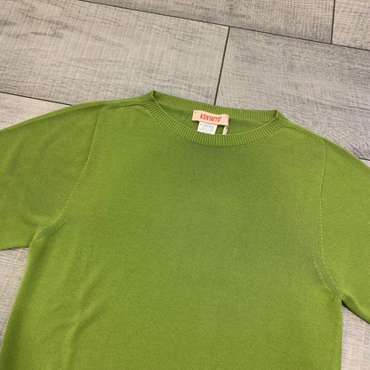 Maglia girocollo manica corta verde Kontatto