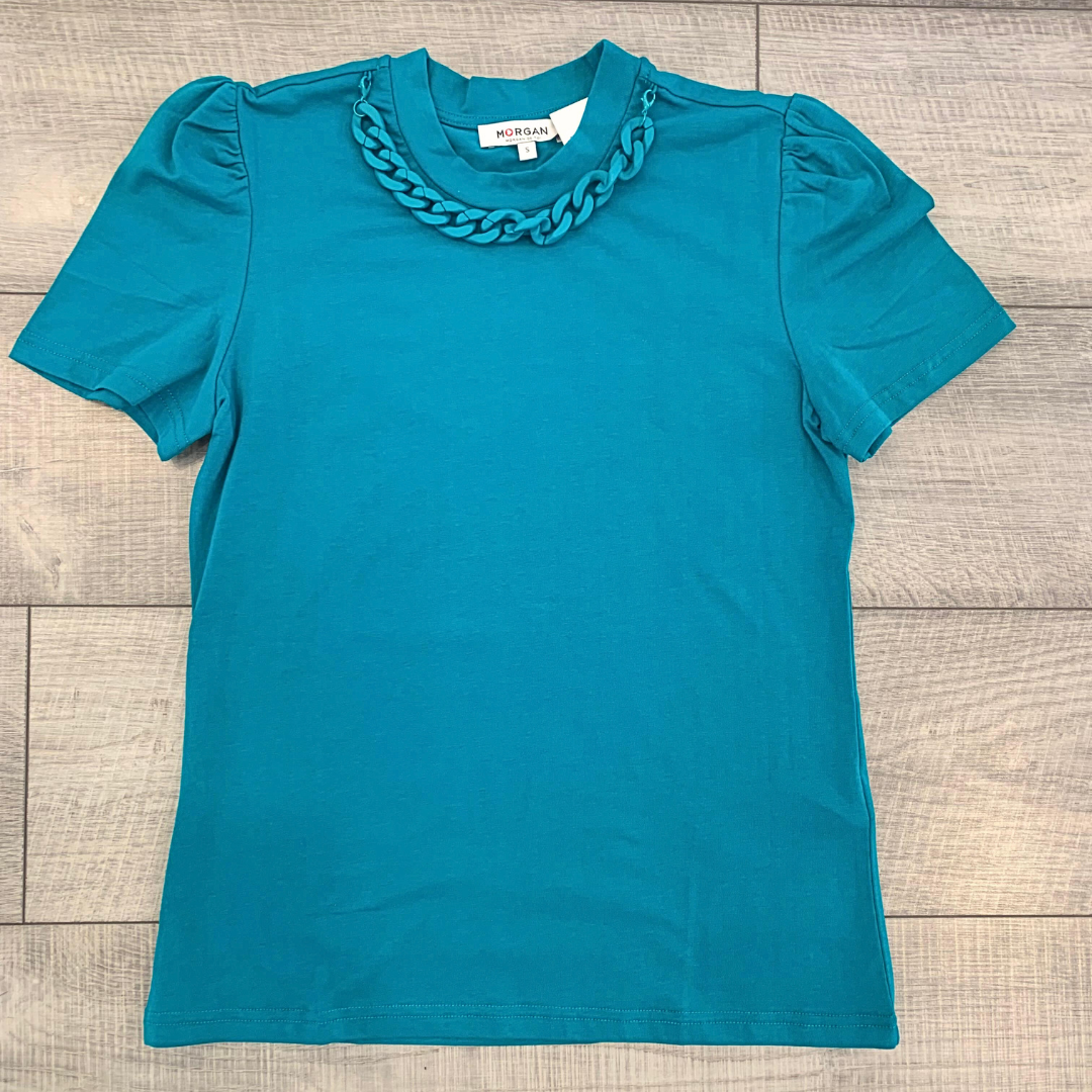 T-shirt catena verde acqua