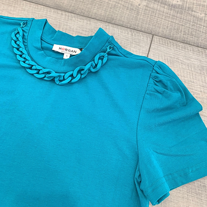 T-shirt catena verde acqua