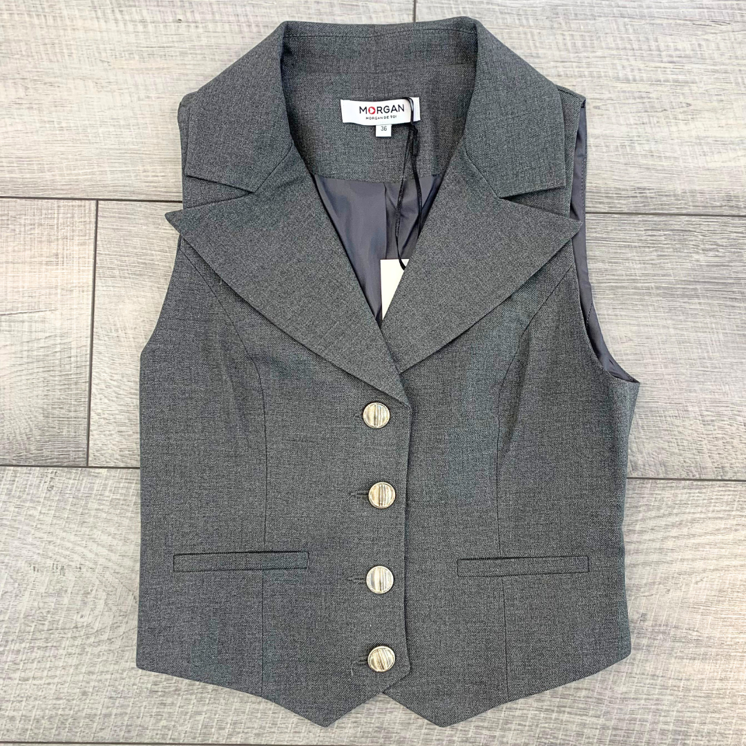 Gilet grigio Morgan de Toi