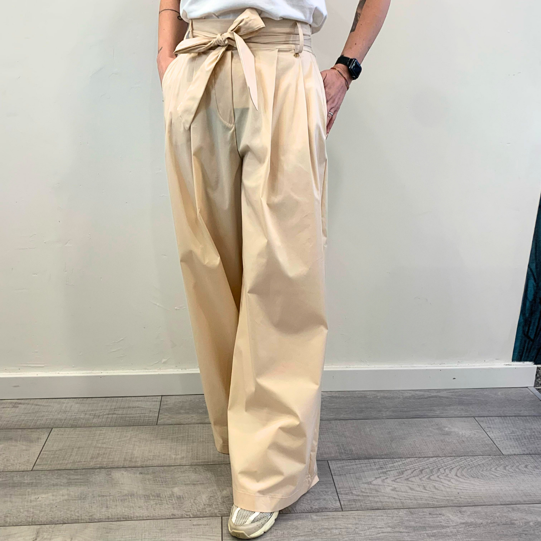 Pantalone palazzo beige