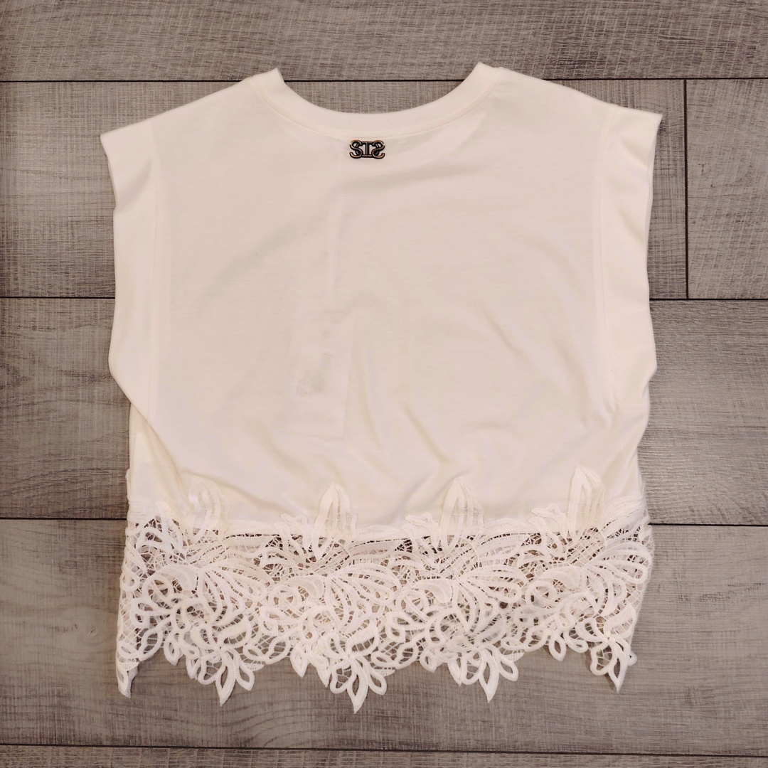 T-shirt ricamo bianca Le Sarte del Sole