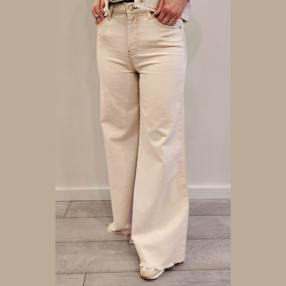 Pantalone palazzo burro mod. Sidney Vicolo