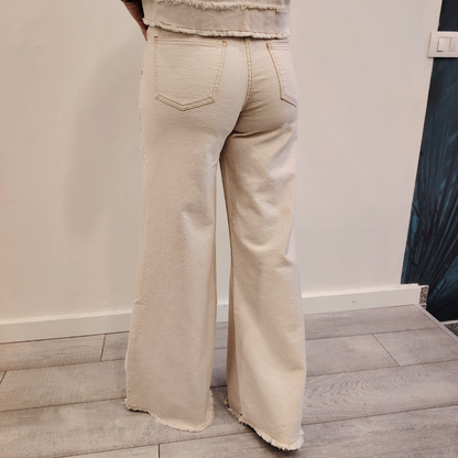 Pantalone palazzo burro mod. Sidney Vicolo