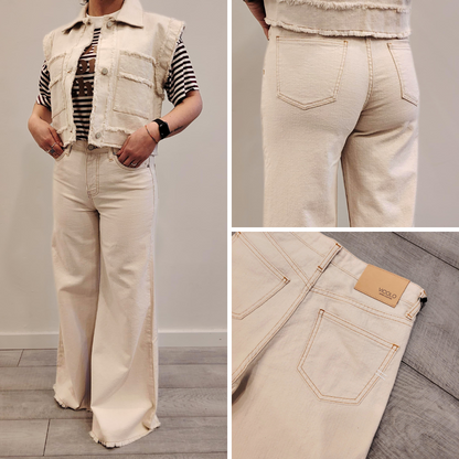 Pantalone palazzo burro mod. Sidney Vicolo